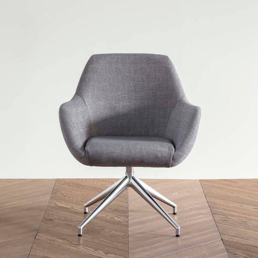 Plump Lounge Chair Gray × Aluminum – KANADEMONO