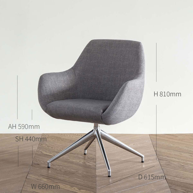 Plump Lounge Chair Gray × Aluminum – KANADEMONO