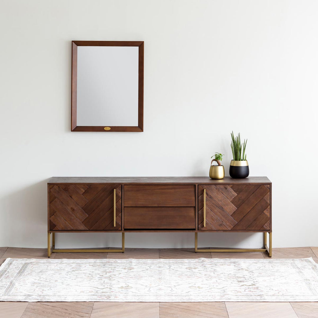 Herringbone Acacia Sideboard – KANADEMONO