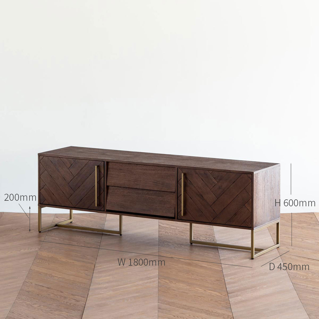 Herringbone Acacia Sideboard – KANADEMONO