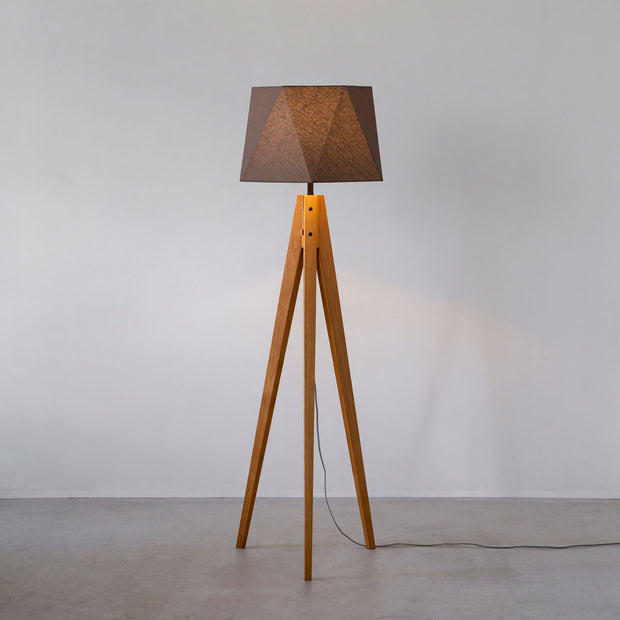 Hexagon Cotton Wood Floor Lamp - White ×520x高さ300mmベース