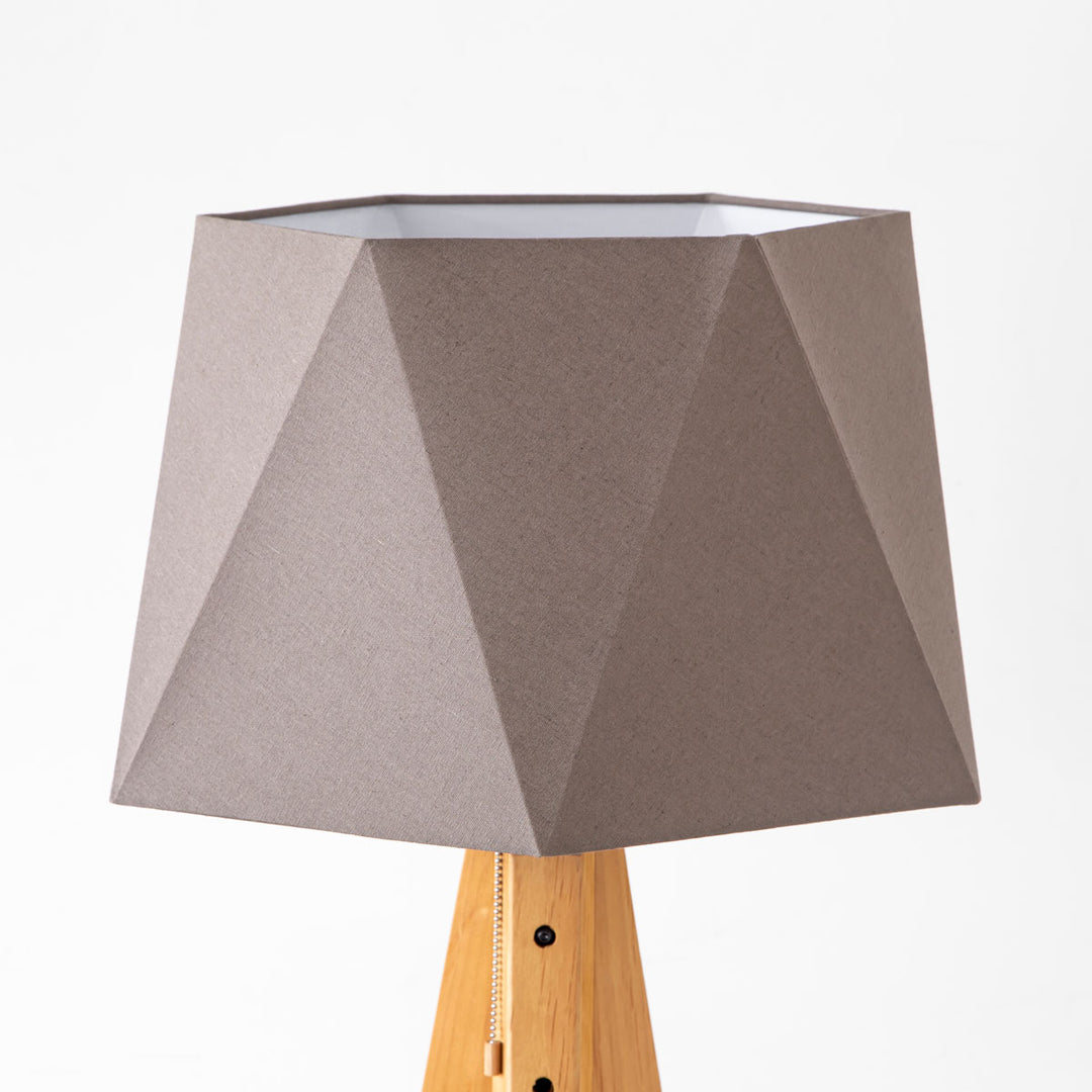 Hexagon Cotton Wood Floor Lamp – KANADEMONO Hexagon Cotton Wood Floor Lamp – KANADEMONO