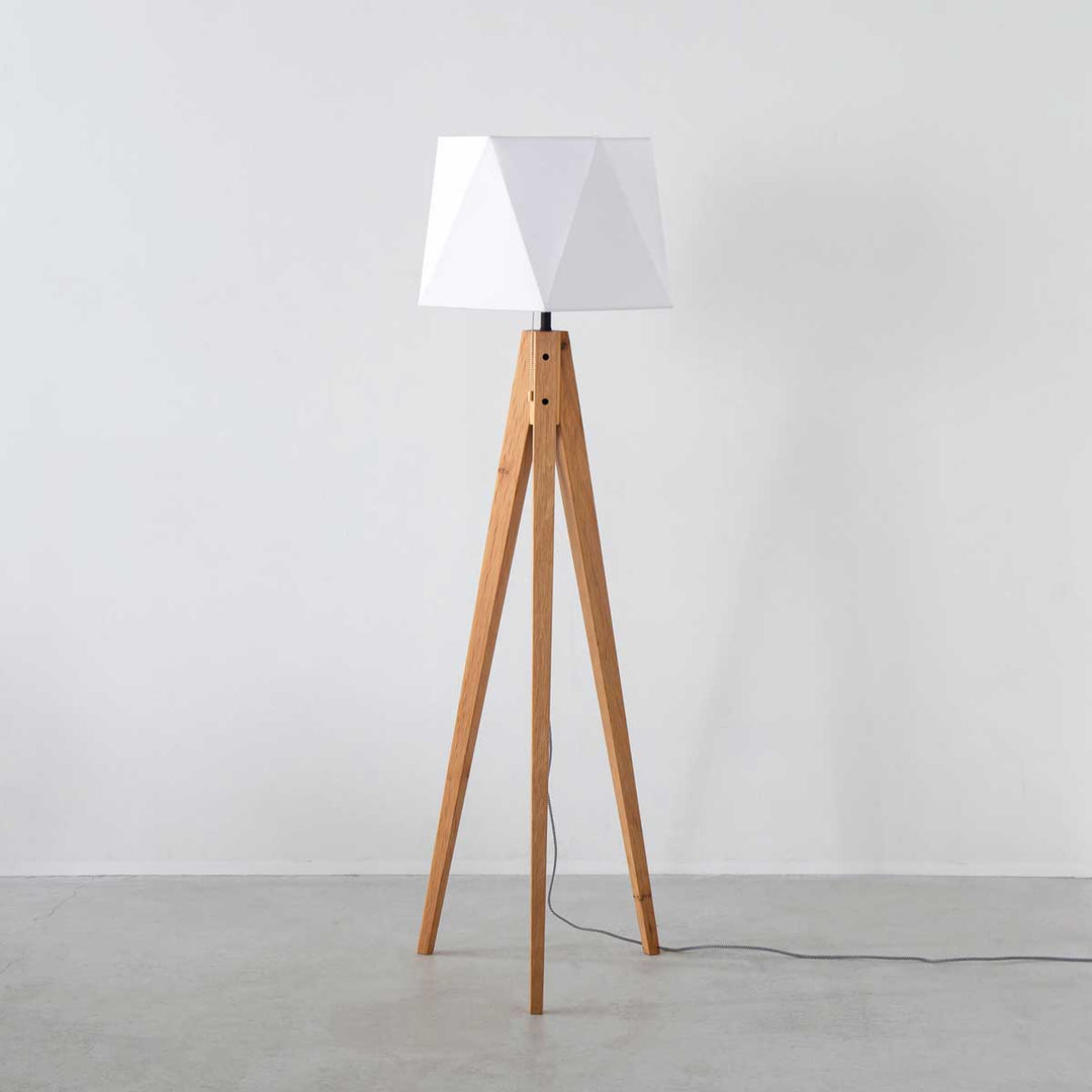 kanademono リネンシェード　スカンジナビアン　テーブルランプ HexagonCottonWoodFloorLampWhit
