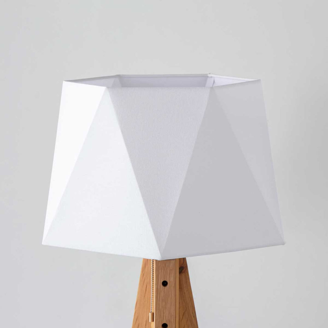 Hexagon Cotton Wood Floor Lamp – KANADEMONO Hexagon Cotton Wood Floor Lamp – KANADEMONO