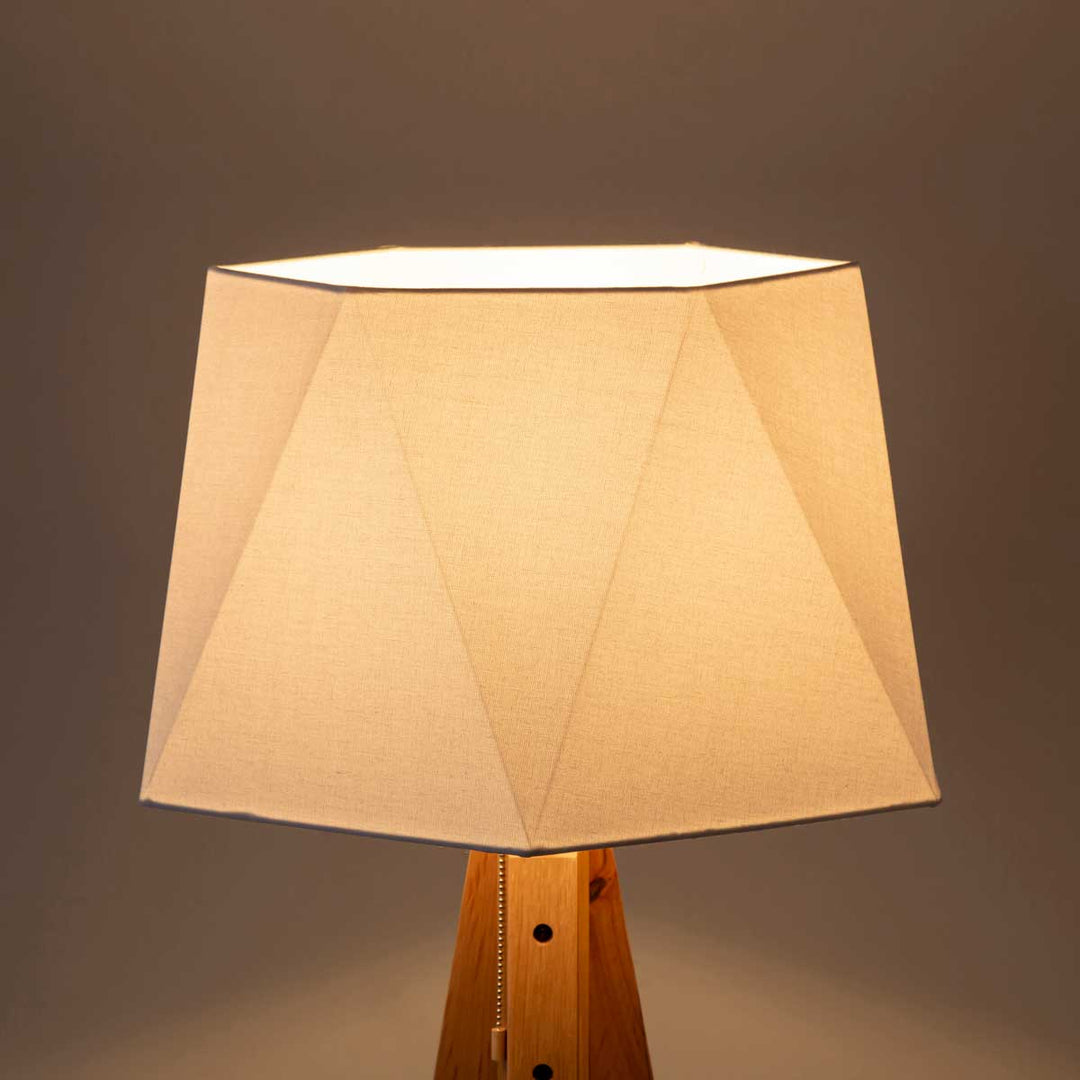 Hexagon Cotton Wood Floor Lamp – KANADEMONO