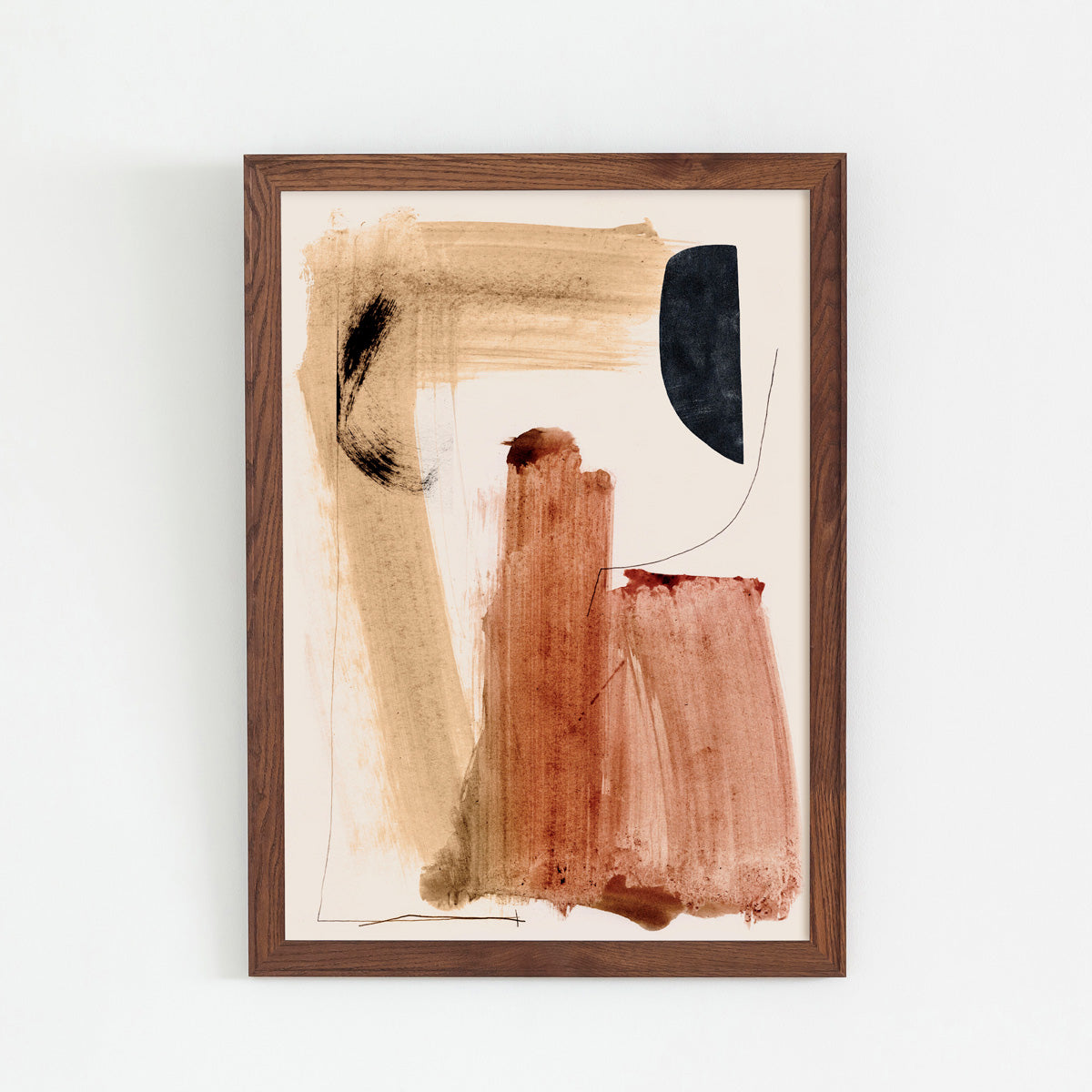 Brush Stroke #3 アートポスター・ウッドフレーム セット