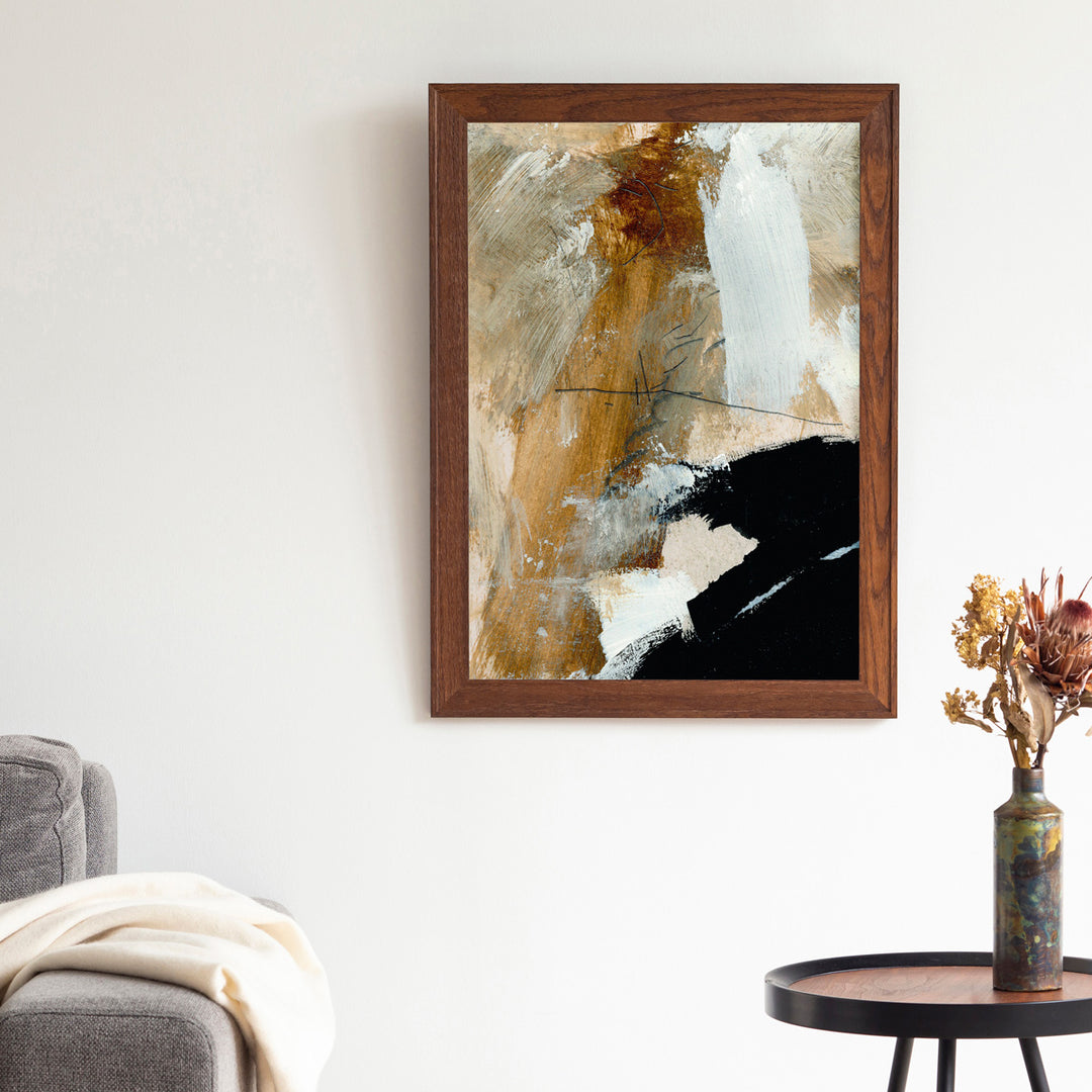 Brush Stroke #4 アートポスター・ウッドフレーム セット – KANADEMONO