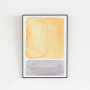 KANADEMONOのイエローとグレーの水彩がお部屋の雰囲気を明るくするアートA1＋ブラックフレーム