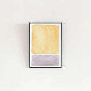 KANADEMONOのイエローとグレーの水彩がお部屋の雰囲気を明るくするアートA2＋ブラックフレーム