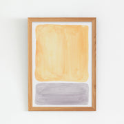 KANADEMONOのイエローとグレーの水彩がお部屋の雰囲気を明るくするアートA1＋ナチュラルフレーム