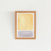 KANADEMONOのイエローとグレーの水彩がお部屋の雰囲気を明るくするアートA2＋ナチュラルフレーム