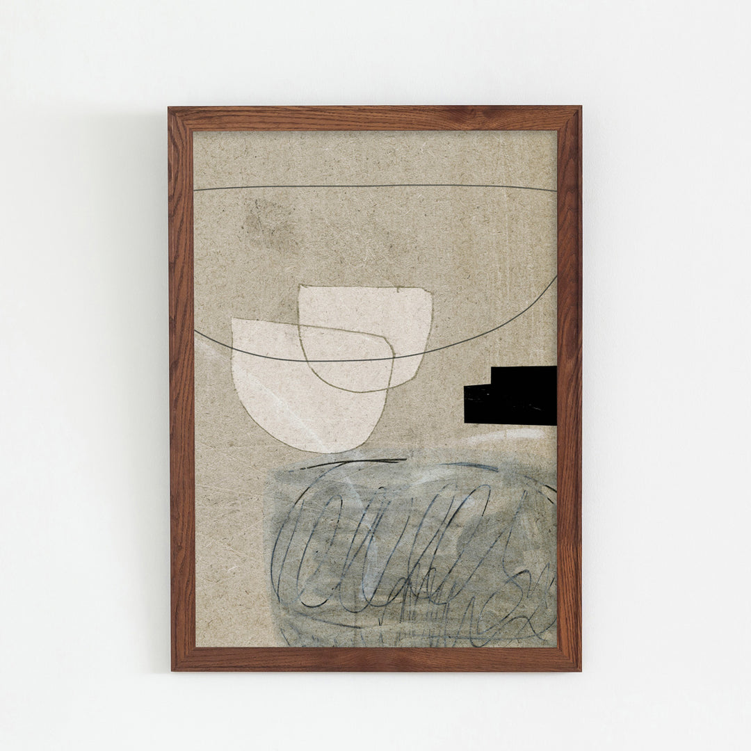 Line Art #3 アートポスター・ウッドフレーム セット – KANADEMONO