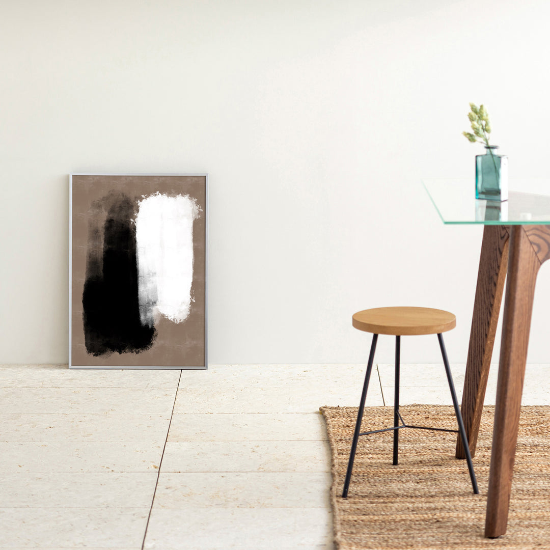 お手軽価格で贈りやすい ALUMI Art Frame 暮らしにアートを Black ＋ White Brush 小物入れ