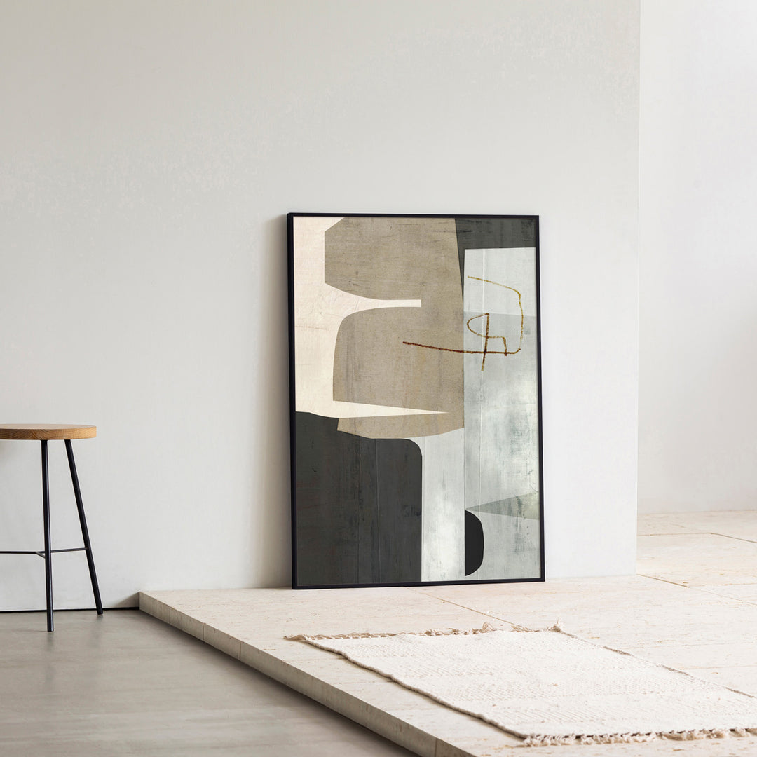 ALUMI Art Frame 暮らしにアートを Brown ＋ Black Abstract #4