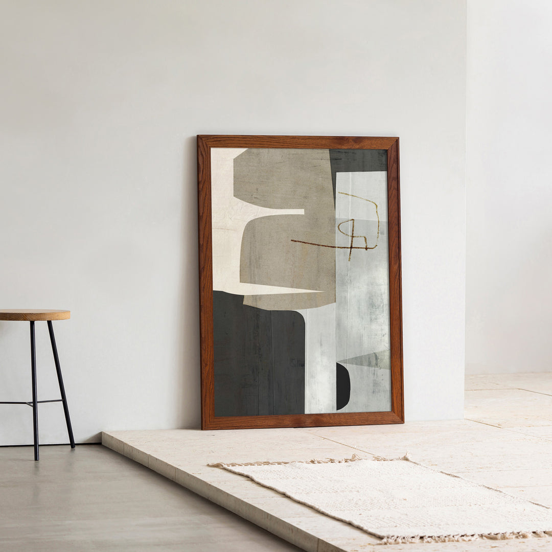 Abstract #4 アートポスター・ウッドフレーム セット – KANADEMONO