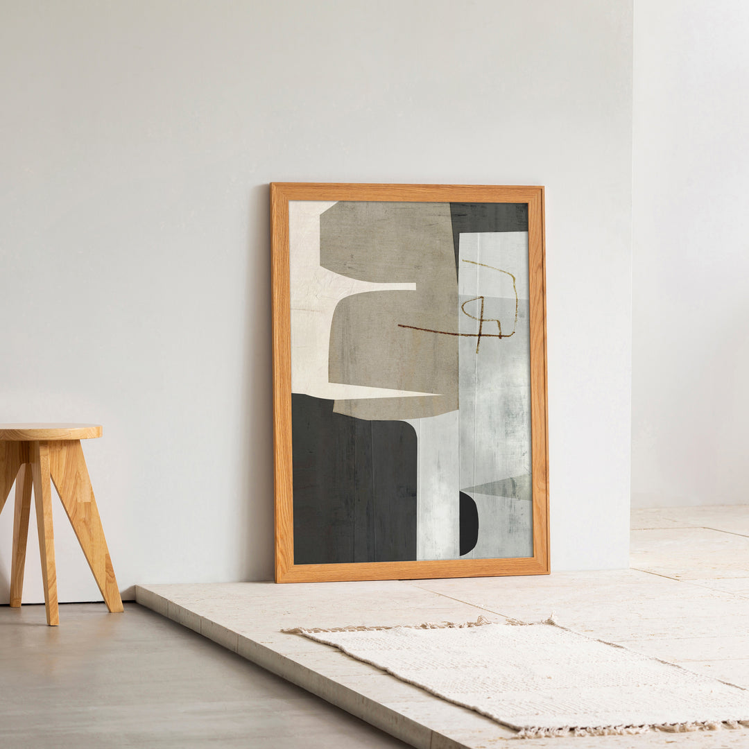 OAK Art Frame 暮らしにアートを Brown ＋ Black Abstract #4