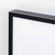 KANADEMONOの明るいネイビーとベージュのコントラストがユニークな印象のジオメトリックアートA1＋ブラックフレーム（フレーム）
