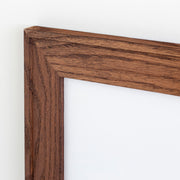 KANADEMONOのベージュにグレーのドローイングが優しい印象のナチュラルモダンなラインアートA1＋ブラウン木製フレーム（フレーム）
