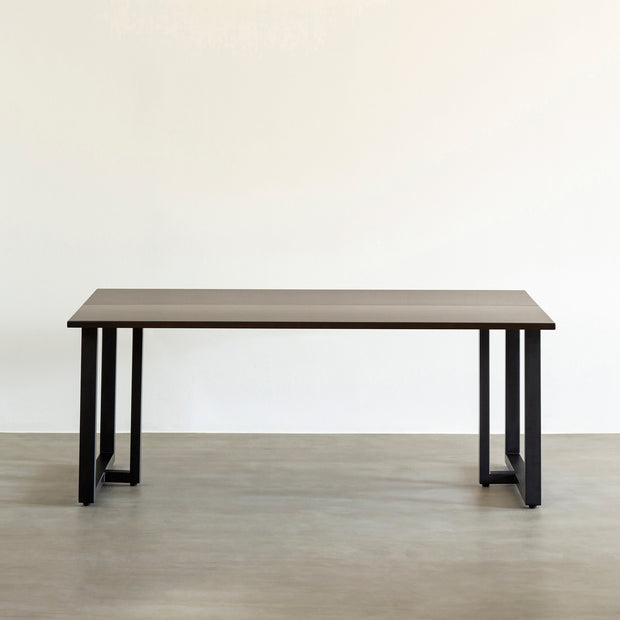 THE TABLE / ラバーウッド ブラックブラウン × Tube T - Black Steel × W100 - 180cm, D91 - 120cm