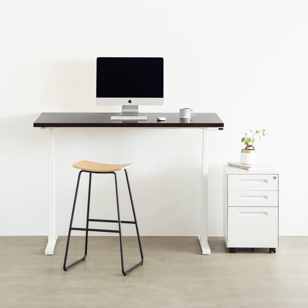 THE TABLE / ラバーウッド ブラックブラウン × スマート電動昇降