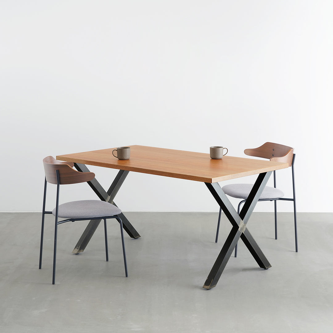 THE TABLE / 無垢 ブラックチェリー × Black Steel（クリア塗装