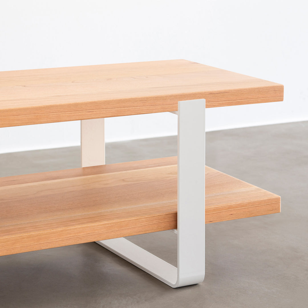 THE TV BOARD / LOW TABLE 無垢 ブラックチェリー × White Steel