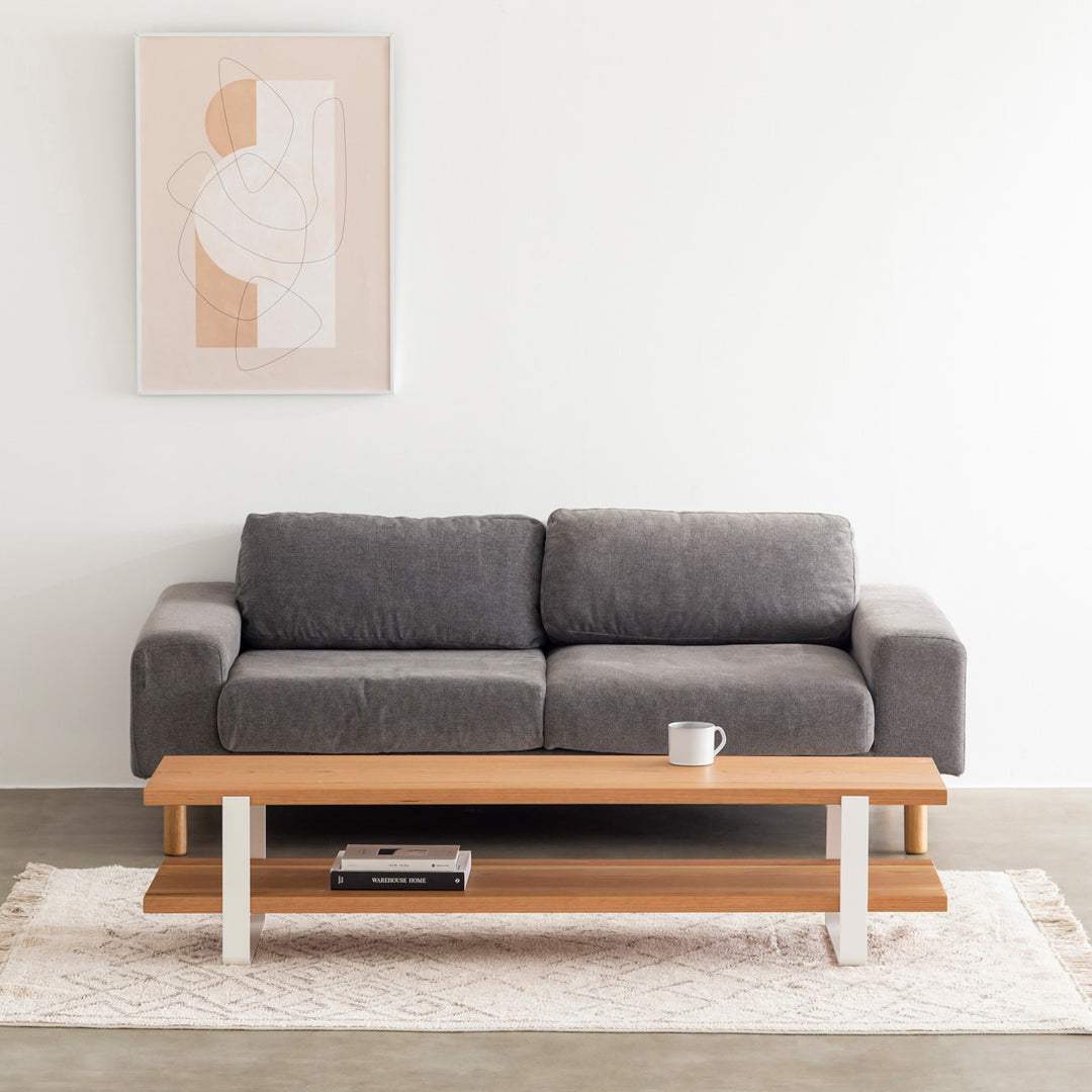 THE TV BOARD / LOW TABLE 無垢 ブラックチェリー × White Steel