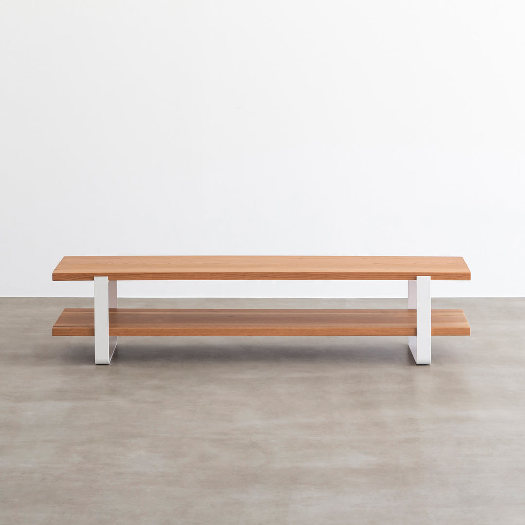 THE TV BOARD / LOW TABLE 無垢 ブラックチェリー × White Steel