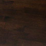 かなでもののブラックブラウンの天板とマットブラックの4pinアイアン脚を組み合わせたすっきりとしたデザインの直径100cmのカフェテーブル（木目）