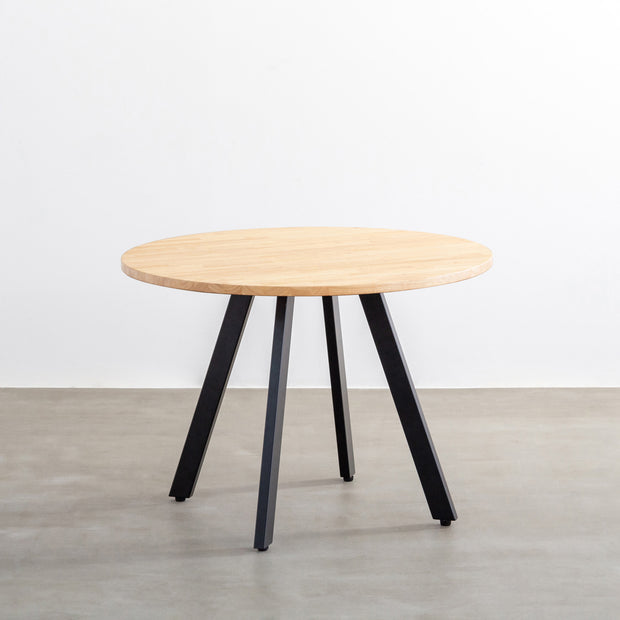 THE CAFE TABLE / 天然木シリーズ Black Steel 4pin × ラウンド φ60