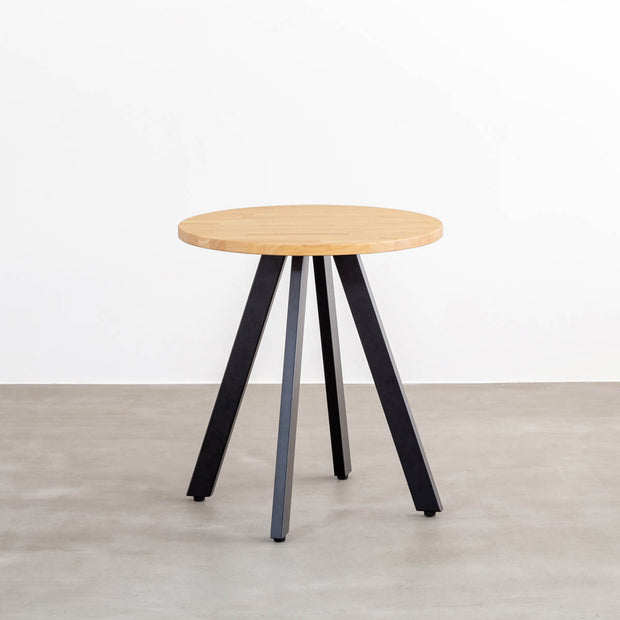 THE CAFE TABLE / 天然木シリーズ　Black Steel 4pin × ラウンド φ60 - 100