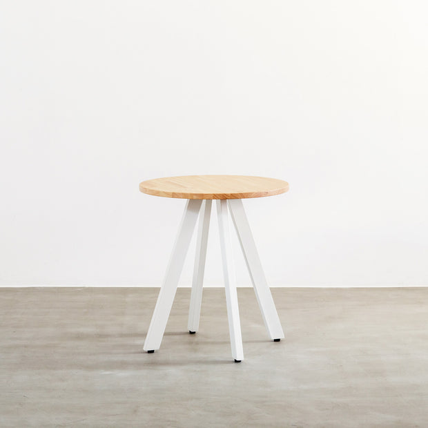 THE CAFE TABLE / 天然木シリーズ White Steel 4pin × ラウンド φ60