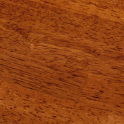 かなでもののチークブラウンの天板とマットブラックの4pinアイアン脚を組み合わせたすっきりとしたデザインの直径65cmのカフェテーブル（木目）