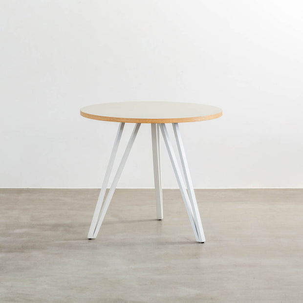 THE CAFE TABLE / リノリウム White Steel トライアングル 3pin