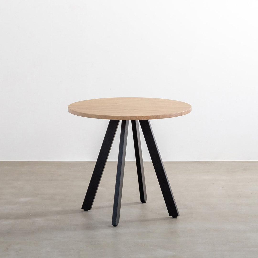 THE CAFE TABLE / 天然木シリーズ Black Steel 4pin × ラウンド φ66 THE CAFE TABLE / 天然木シリーズ Black Steel 4pin × ラウンド φ66