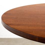 かなでもののチークブラウンとアッシュの天板とマットブラックの4pinアイアン脚を組み合わせたすっきりとしたデザインの2色のカフェテーブル（天板）
