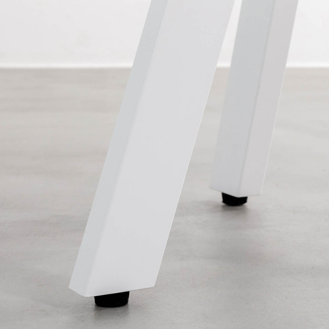 THE CAFE TABLE / リノリウム White Steel 4pin × スクエア 60