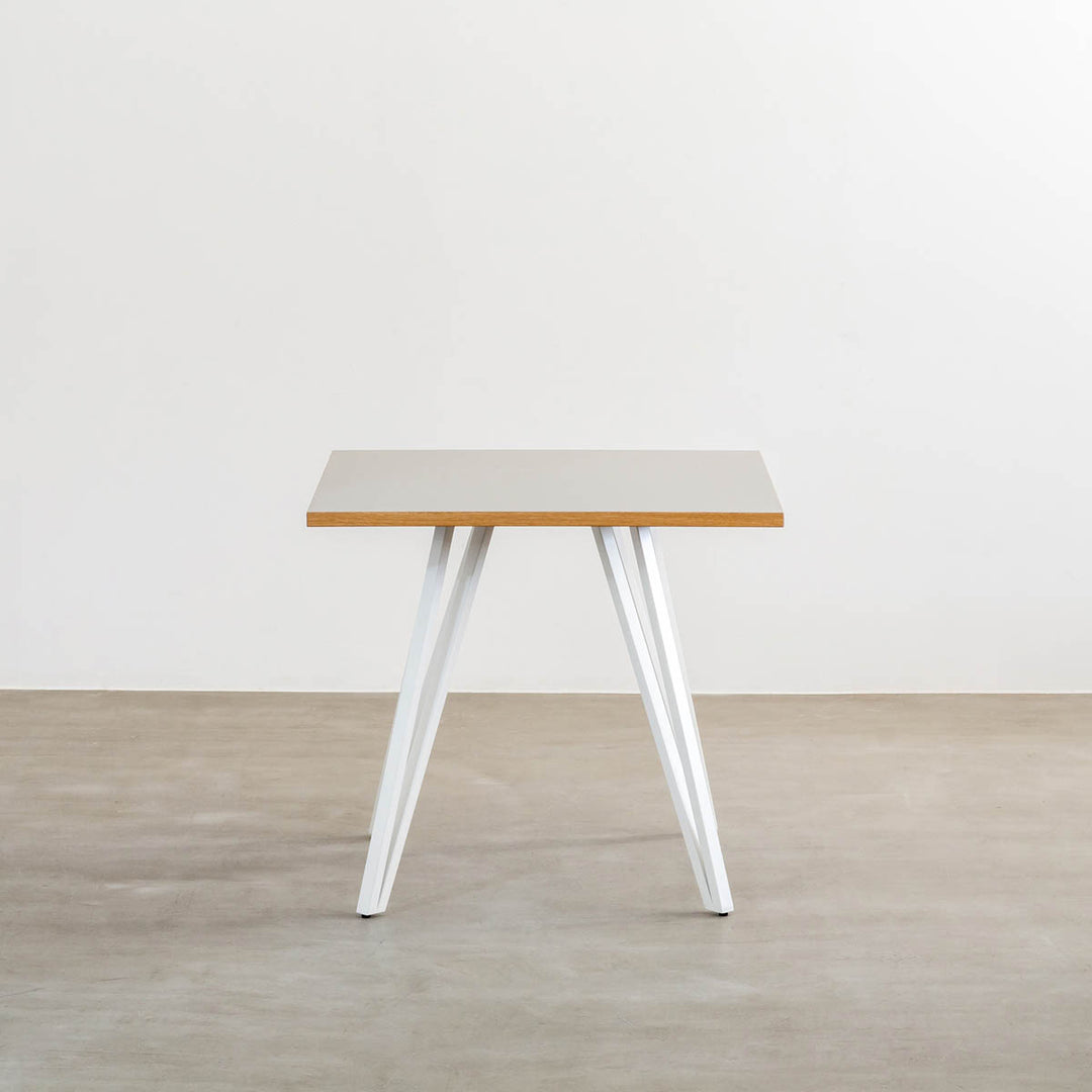かなでもの リノリウム カフェテーブル　スクエア　650mm THE CAFE TABLE / リノリウム White Steel カフェX × スクエア