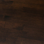 Kanademonoラバーウッド・BlackBrownのスクエア天板とデザイン性の高いXラインの脚を組み合わせたカフェテーブルの天板（木目）2