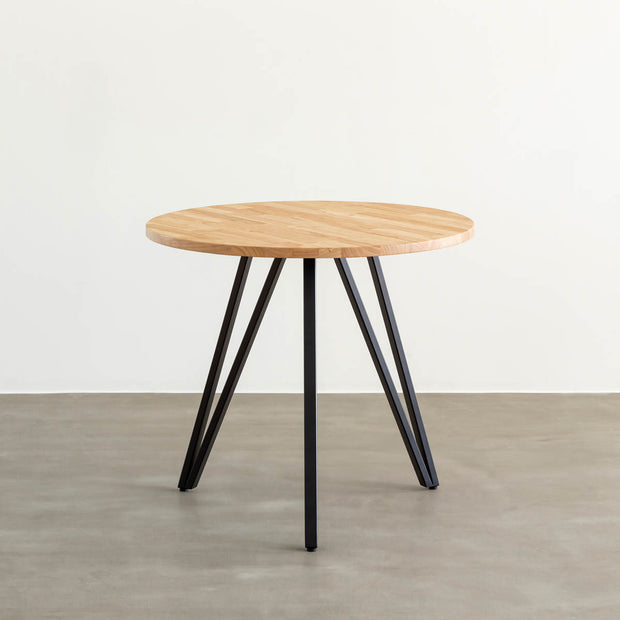 即納超激安カナデモノ　THE CAFE TABLE ラバーウッド 65cm BLACK ダイニングテーブル