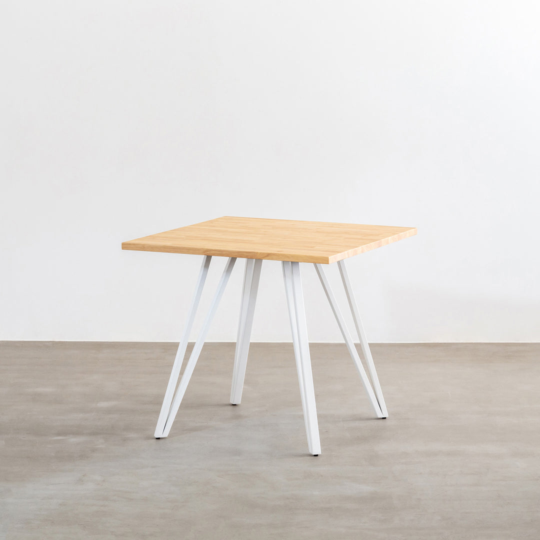 THE CAFE TABLE / ラバーウッド White Steel トライアングル 4pin