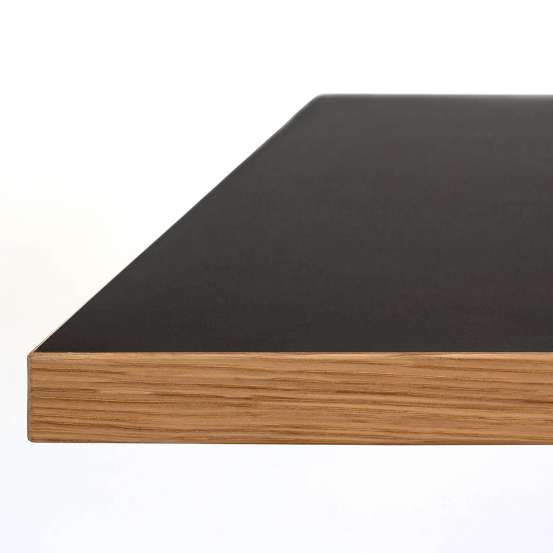 【4/13まで】かなでもの ラウンドテーブル リノリウム 100cm THE CAFE TABLE / リノリウム Black Steel トライアングル 4pin