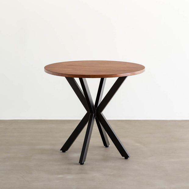 THE CAFE TABLE / 天然木シリーズ Black Steel カフェX × ラウンド φ70 THE CAFE TABLE / 天然木シリーズ Black Steel カフェX × ラウンド φ70