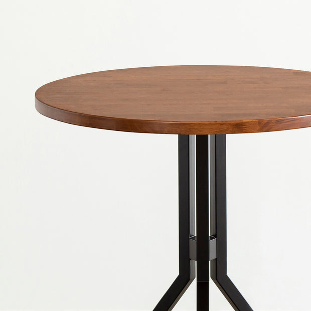 THE CAFE TABLE / 天然木シリーズ　Black Steel Tripod - 3 × ラウンド φ60 - 65