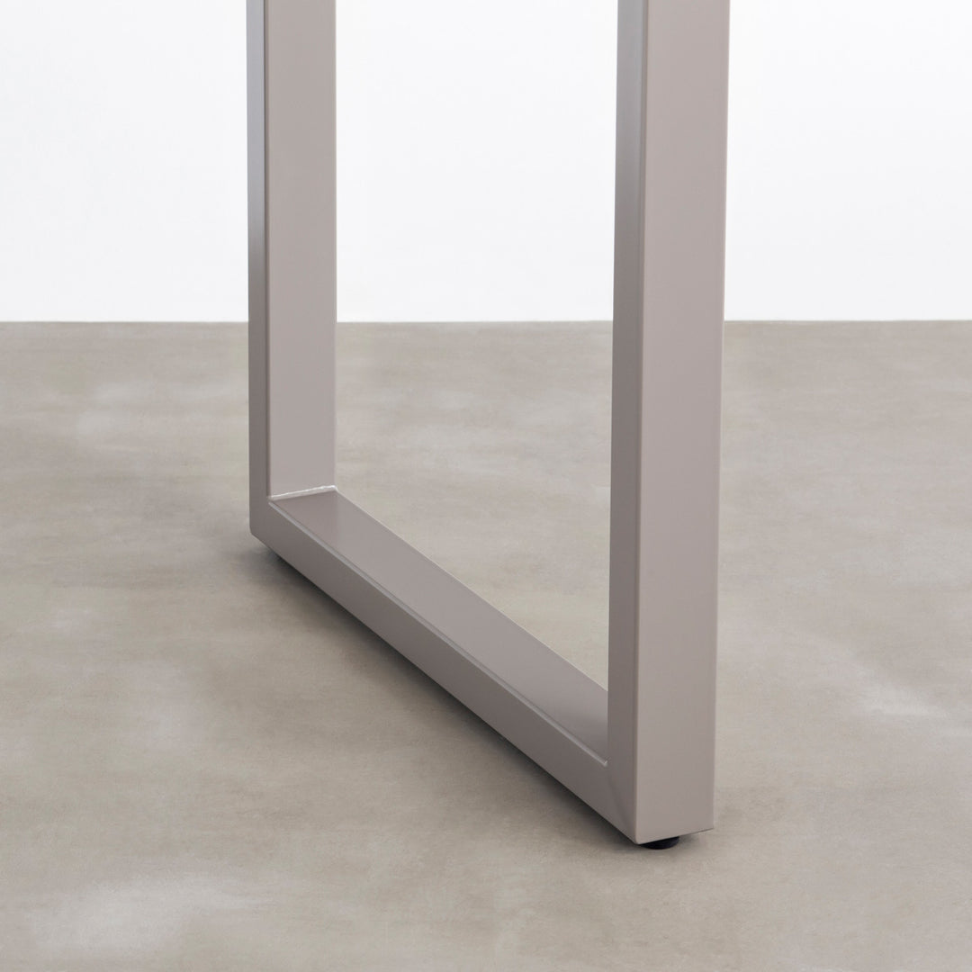 5/4までKANADEMONO リノリウムPewter 130×80センチ THE CAFE TABLE / リノリウム Black Steel カフェX × スクエア