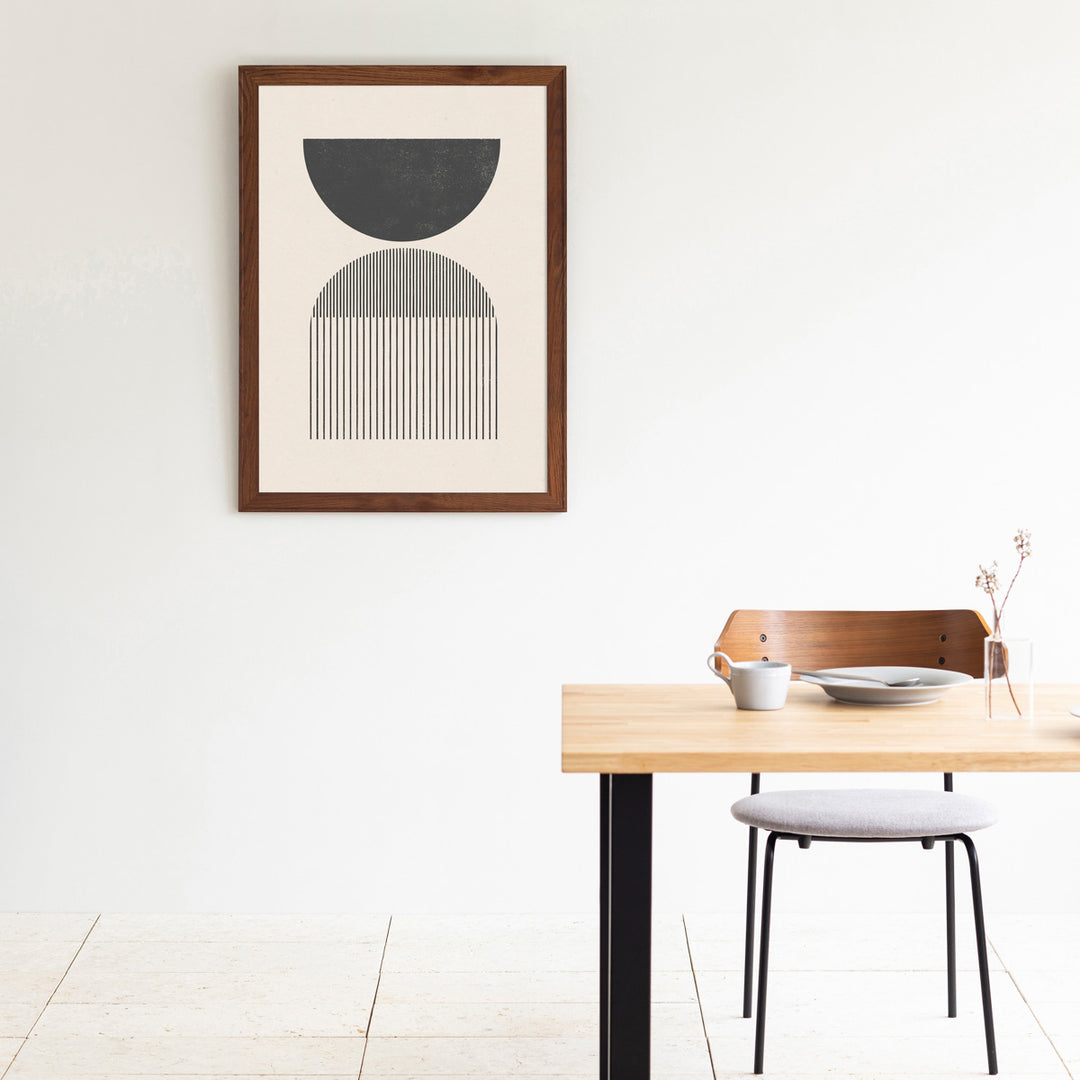 OAK Art Frame 暮らしにアートを Black ＋ Line Geometric #1