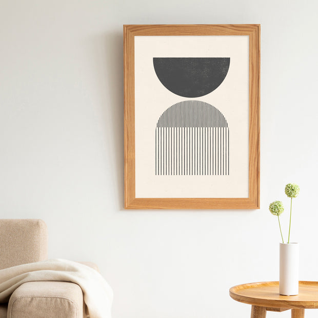 OAK Art Frame 暮らしにアートを Black ＋ Line Geometric #1 – KANADEMONO