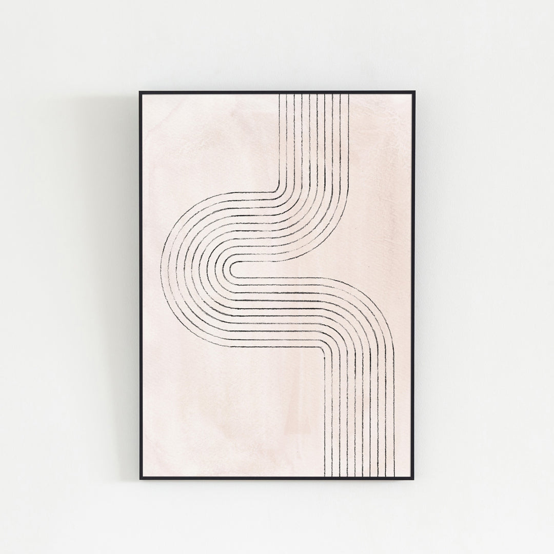 kanademono ALUMI　Art Frame ALUMI Art Frame 暮らしにアートを Black ＋ Line Geometric #1