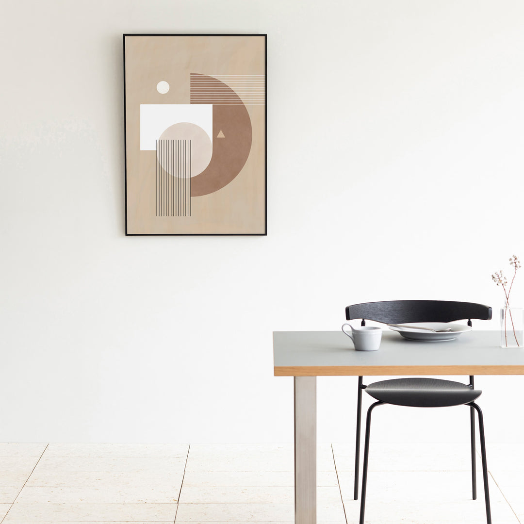 ALUMI Art Frame 暮らしにアートを Beige ＋ Line Geometric #6