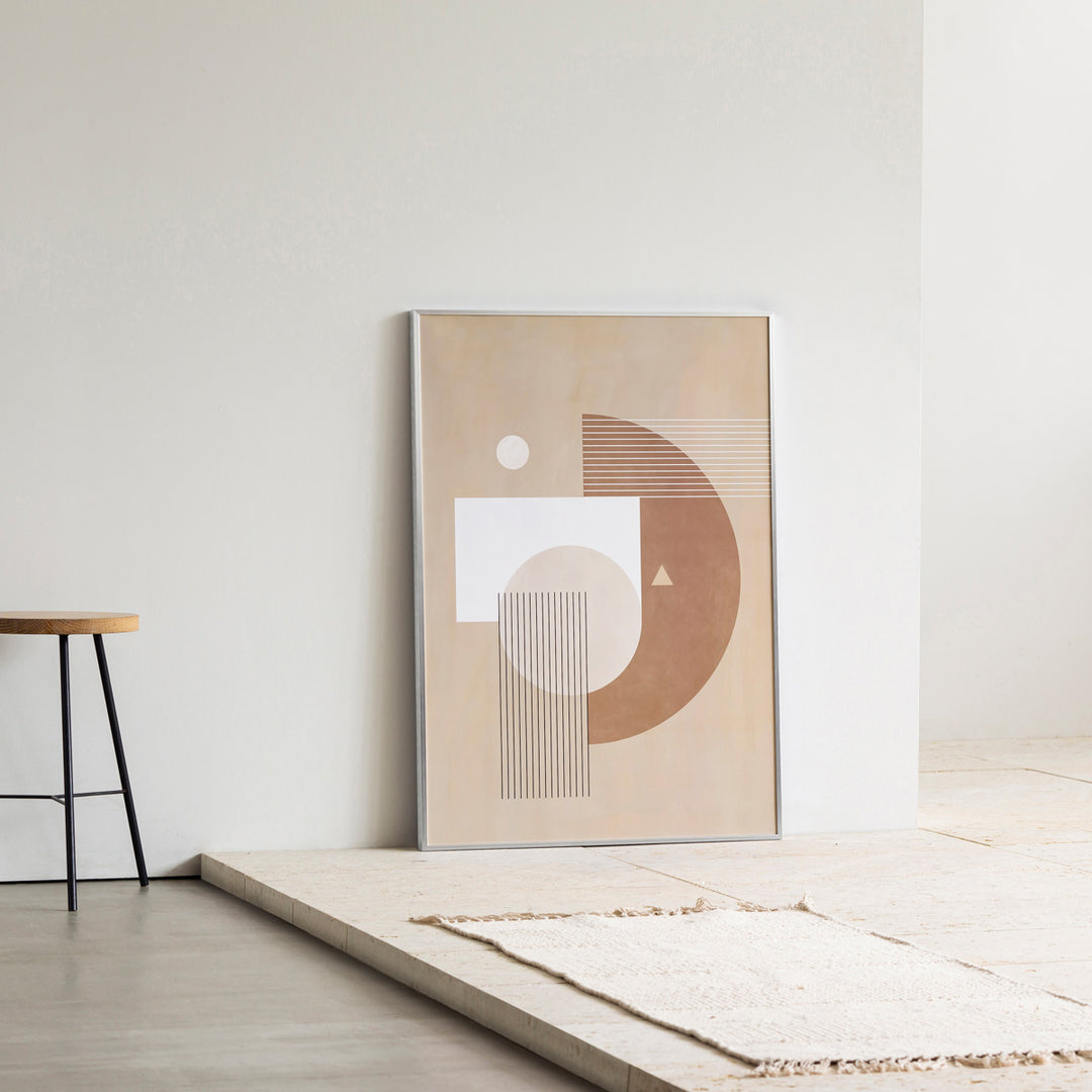 ALUMI Art Frame 暮らしにアートを Brown ＋ Black Abstract #4